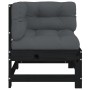 Sofá esquinero con cojines madera maciza de pino negro von , Modulare Sofas für den Außenbereich - Ref: Foro24-825545, Preis:...