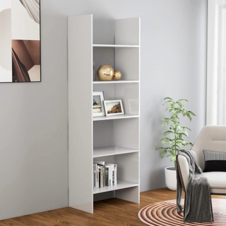 Regal aus glänzend weißem Sperrholz, 60 x 35 x 180 cm von vidaXL, Bücherregale und Regale - Ref: Foro24-803413, Preis: 74,67 ...