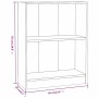 Estantería madera de ingeniería gris 60x24x76 cm by , Bookcases and shelves - Ref: Foro24-800857, Price: 45,87 €, Discount: %