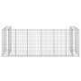 Muro gaviones para contenedor basura galvanizado 325x100x110 cm von , Halterungen für Abfallbehälter - Ref: Foro24-151301, Pr...