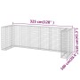 Muro gaviones para contenedor basura galvanizado 325x100x110 cm von , Halterungen für Abfallbehälter - Ref: Foro24-151301, Pr...