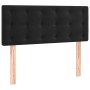 Cama box spring con colchón terciopelo negro 100x200 cm