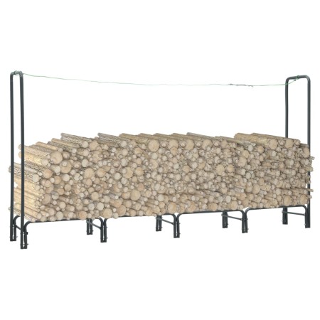 Leñero de acero gris antracita 240x35x120 cm von , Brennholztaschen und -halter - Ref: Foro24-286291, Preis: 75,17 €, Rabatt: %