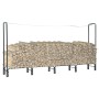 Leñero de acero gris antracita 240x35x120 cm de , Bolsas y soportes de leña - Ref: Foro24-286291, Precio: 75,17 €