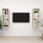 Muebles de salón de pared 2 piezas blanco y roble Sonoma von , TV-Möbel - Ref: Foro24-3079858, Preis: 100,35 €, Rabatt: %