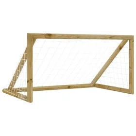 Fußballtor mit imprägniertem Kiefernholznetz 160x80x100 cm von vidaXL, Fußballtore - Ref: Foro24-3059949, Preis: 60,03 €, Rab...