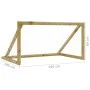 Football goal with pine wood impregnated net 160x80x100 cm by vidaXL, soccer goals - Ref: Foro24-3059949, Price: 60,03 €, Dis...