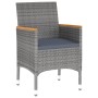 Gray synthetic rattan 3-piece garden dining set by vidaXL, Garden sets - Ref: Foro24-3058465, Price: 193,43 €, Discount: %