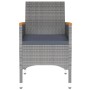 Gray synthetic rattan 3-piece garden dining set by vidaXL, Garden sets - Ref: Foro24-3058465, Price: 193,43 €, Discount: %
