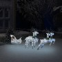 Renos y trineo de Navidad de exterior con 100 LED plateado by , Christmas lights - Ref: Foro24-329832, Price: 96,49 €, Discou...