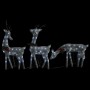 Familia renos de Navidad malla blanco frío plateado 270x7x90 cm by , Christmas lights - Ref: Foro24-342677, Price: 72,55 €, D...
