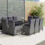 Garten-Essgruppe 11-teilig aus grauem synthetischem Rattan von vidaXL, Gartensets - Ref: Foro24-3058554, Preis: 1,00 €, Rabat...