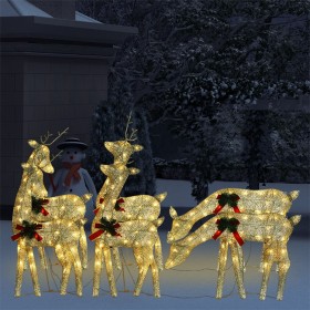 Renos de Navidad 6 piezas de malla blanca cálida dorada by , Christmas lights - Ref: Foro24-3154246, Price: 263,96 €, Discoun...