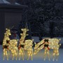 Renos de Navidad 6 piezas de malla blanca cálida dorada by , Christmas lights - Ref: Foro24-3154246, Price: 263,96 €, Discoun...