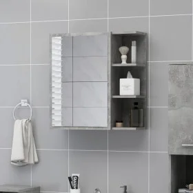 Bathroom mirror cabinet in gray concrete plywood 62.5x20.5x64 cm by vidaXL, bathroom vanities - Ref: Foro24-803312, Price: 70...