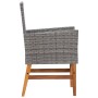 Set comedor jardín 9 pzas ratán sintético y madera acacia gris von , Gartensets - Ref: Foro24-46009, Preis: 851,15 €, Rabatt: %