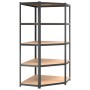 Estantería de esquina 5 niveles madera y acero gris antracita by , Industrial shelving - Ref: Foro24-152871, Price: 112,42 €,...