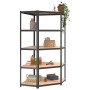 Estantería de esquina 5 niveles madera y acero gris antracita by , Industrial shelving - Ref: Foro24-152871, Price: 112,42 €,...