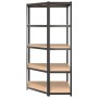 Estantería de esquina 5 niveles madera y acero gris antracita by , Industrial shelving - Ref: Foro24-152871, Price: 112,42 €,...