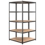 Estantería de esquina 5 niveles madera y acero gris antracita by , Industrial shelving - Ref: Foro24-152871, Price: 112,42 €,...
