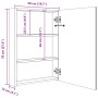 Armario de baño con espejo y LED gris 50x13x70 cm von , Badezimmerwaschtische - Ref: Foro24-326490, Preis: 133,37 €, Rabatt: %