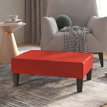 Reposapiés de cuero sintético rojo vino tinto 78x56x32 cm by , Ottomans - Ref: Foro24-337712, Price: 51,57 €, Discount: %