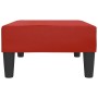 Reposapiés de cuero sintético rojo vino tinto 78x56x32 cm by , Ottomans - Ref: Foro24-337712, Price: 51,57 €, Discount: %