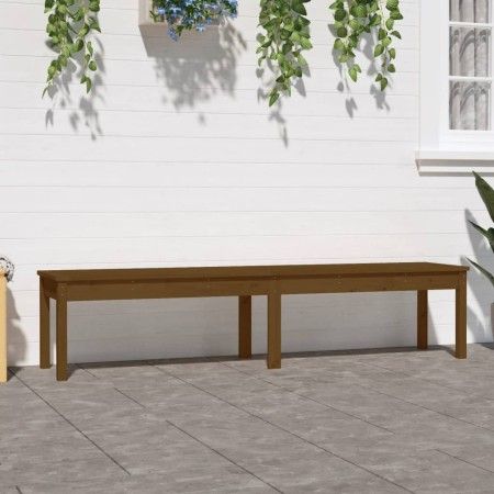 Garden bench solid pine wood honey brown 203.5x44x45 cm by vidaXL, garden benches - Ref: Foro24-824021, Price: 83,49 €, Disco...