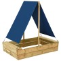 Sandbox with impregnated pine wood roof 80x60x97.5 cm by vidaXL, sandboxes - Ref: Foro24-3059958, Price: 46,15 €, Discount: %