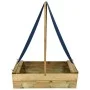 Arenero con tejado de madera de pino impregnada 80x60x97,5 cm de vidaXL, Cajones de arena - Ref: Foro24-3059958, Precio: 46,2...