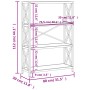 Estantería de 4 niveles madera maciza de roble 80x30x112 cm by , Bookcases and shelves - Ref: Foro24-353811, Price: 123,88 €,...