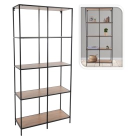 H&S Collection Estantería 4 alturas negro y natural 78x30x170 cm von , Bücherregale und Regale - Ref: Foro24-445853, Preis: 1...