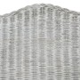 Sofá con cojín ratán natural y lino gris de , Sofás - Ref: Foro24-325464, Precio: 226,23 €