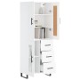 Aparador alto madera contrachapada blanco 69,5x34x180 cm by , Sideboards - Ref: Foro24-3199961, Price: 174,87 €, Discount: %