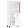 Aparador alto madera contrachapada blanco 69,5x34x180 cm by , Sideboards - Ref: Foro24-3199961, Price: 174,87 €, Discount: %