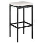 Set comedor de jardín 5 piezas y cojines ratán sintético negro by , Garden sets - Ref: Foro24-44177, Price: 319,82 €, Discoun...