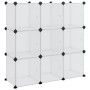 Estantería de cubos 9 compartimentos y puertas PP transparente von , Schuhregale und Schuhorganisatoren - Ref: Foro24-340557,...