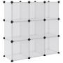 Estantería de cubos 9 compartimentos y puertas PP transparente von , Schuhregale und Schuhorganisatoren - Ref: Foro24-340557,...