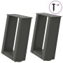 Patas de mesa centro forma U 2uds acero antracita 30x(30-31) cm by , Table legs - Ref: Foro24-4012738, Price: 60,81 €, Discou...