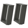 Patas de mesa centro forma U 2uds acero antracita 30x(30-31) cm by , Table legs - Ref: Foro24-4012738, Price: 60,81 €, Discou...