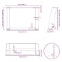 Patas de mesa centro forma U 2uds acero antracita 50x(30-31) cm de , Patas para mesas - Ref: Foro24-4012746, Precio: 60,72 €,...