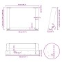 Patas de mesa de centro forma U 2uds acero negro 50x(30-31) cm von , Tischbeine - Ref: Foro24-4012744, Preis: 56,54 €, Rabatt: %