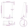 Patas para mesa comedor forma U 2uds acero negro 50x(72-73)cm von , Tischbeine - Ref: Foro24-4012784, Preis: 79,55 €, Rabatt: %