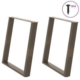 Patas para mesa comedor forma U 2uds acero natural 80x(72-73)cm von , Tischbeine - Ref: Foro24-4012799, Preis: 93,59 €, Rabat...