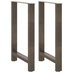 Patas para mesa de centro de acero natural 2 uds 60x(90-91) cm by , Table legs - Ref: Foro24-4013335, Price: 96,98 €, Discoun...