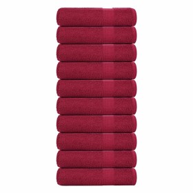 Toallas de invitados 10uds 100% algodón burdeos 70x140cm 360gsm von , Handtücher - Ref: Foro24-136739, Preis: 79,27 €, Rabatt: %