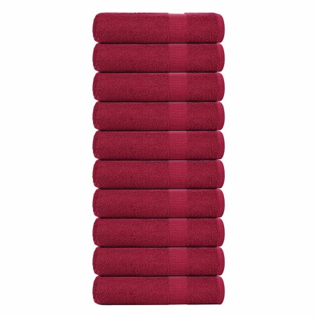 Toallas de invitados 10uds 100% algodón burdeos 70x140cm 360gsm von , Handtücher - Ref: Foro24-136739, Preis: 79,27 €, Rabatt: %