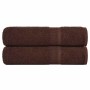 Toallas de baño 2 uds marrón 100x150 cm 360 gsm 100% algodón de , Toallas - Ref: Foro24-136764, Precio: 27,99 €, Descuento: %