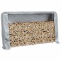 Leñero con protector de lluvia 250x25x150 cm acero galvanizado by , Firewood bags and holders - Ref: Foro24-4100711, Price: 4...