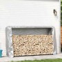 Leñero con protector de lluvia 250x25x150 cm acero galvanizado by , Firewood bags and holders - Ref: Foro24-4100711, Price: 4...